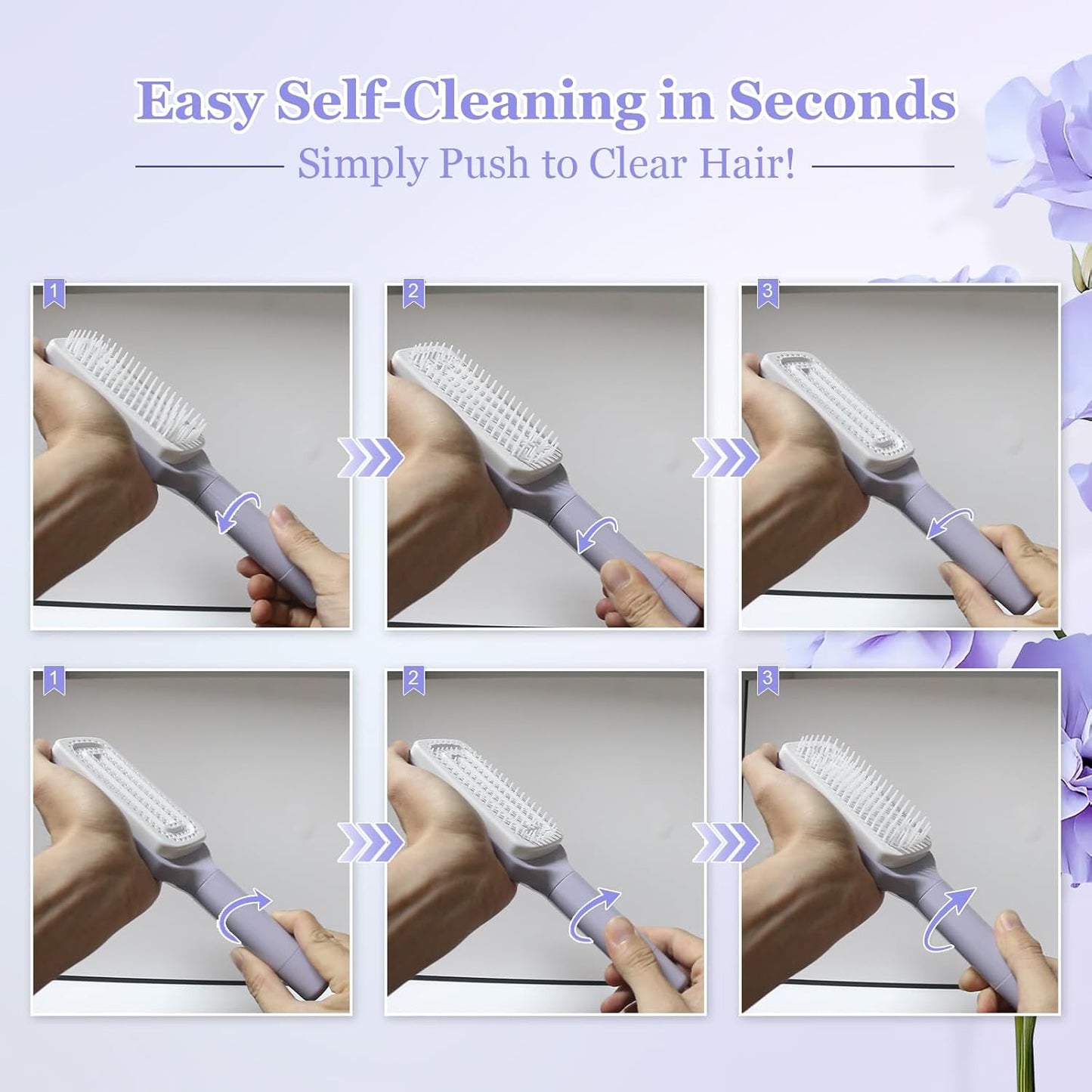 Self Cleaning Hairbrush