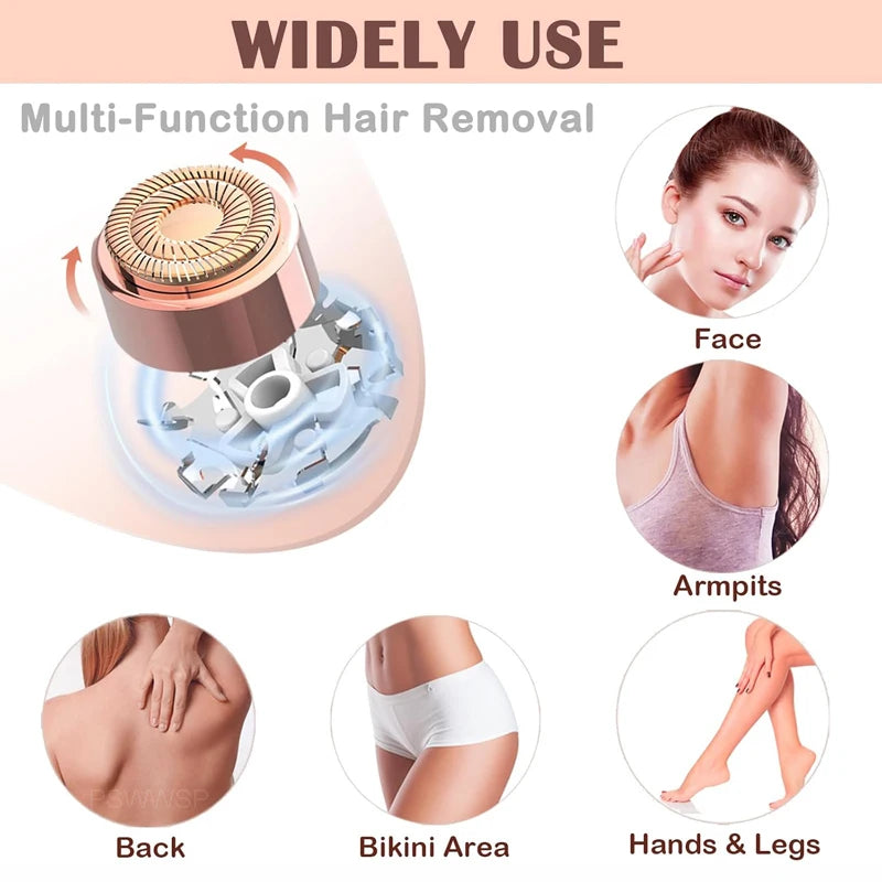 ‌Electric Facial Hair Remover for Women Painless Mini Hair Removal Device